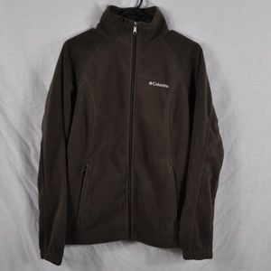 Columbia Dark Brown Large Women's Zip Up Fleece